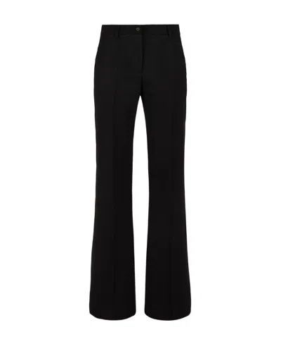 P.a.r.o.s.h Embroidered Wool Casual Pants In Black