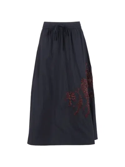 P.a.r.o.s.h Embroidery Skirt In Black