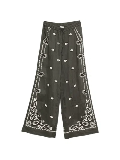 P.a.r.o.s.h Embroidery Trousers In Gray