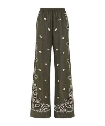 P.a.r.o.s.h Embroidery Trousers In Green