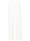 P.a.r.o.s.h Enver Satin Straight-leg Trousers In White