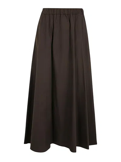 P.a.r.o.s.h Long Skirt With Elastic Band In Brown