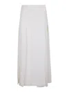 P.a.r.o.s.h Maxi Pleated Skirt In White