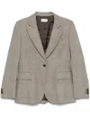 P.a.r.o.s.h Fantasia Beige Prince Of Wales Check Blazer