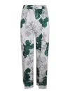 P.a.r.o.s.h Parosh Flower-print Silk Satin Trousers With Elasticated Waistband