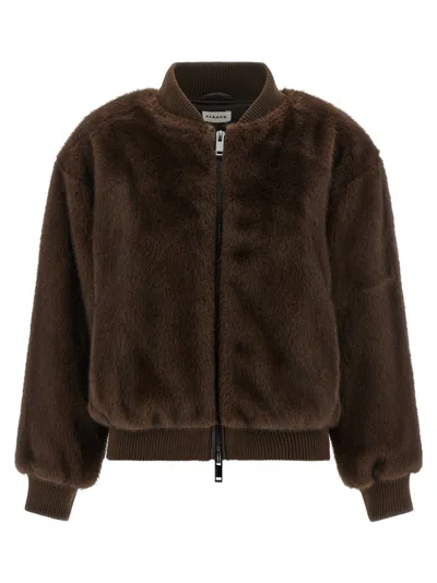P.A.R.O.S.H FAUX FUR BOMBER JACKET