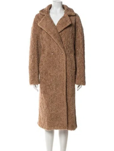 Pre-owned P.a.r.o.s.h Faux Fur Coat In Brown
