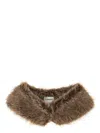P.a.r.o.s.h Faux Fur Collar Scarves And Foulards Brown In Brown
