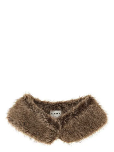 P.a.r.o.s.h . Faux Fur Collar In Brown