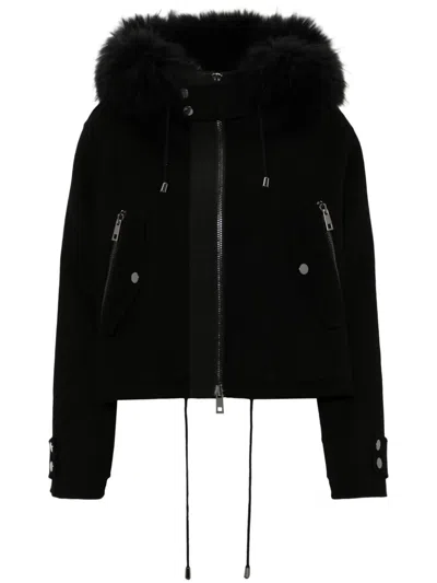 P.a.r.o.s.h Faux-fur Detail Jacket In Black