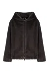 P.a.r.o.s.h . Faux Fur Jacket In Black