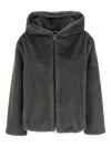 P.a.r.o.s.h Parosh Faux Fur Jacket In Gray