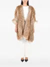 P.a.r.o.s.h Faux-fur Poncho In Brown