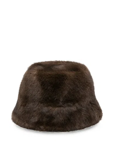 P.a.r.o.s.h Faux-fur Bucket Hat In Brown
