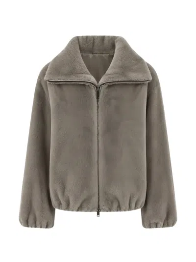 P.a.r.o.s.h Parosh Parosh Stone Polyester Coat In Green
