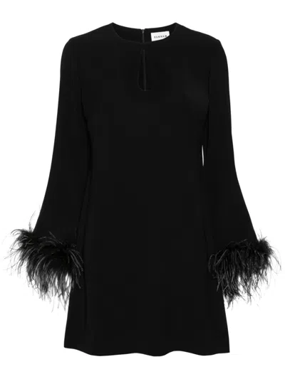 P.A.R.O.S.H POKER FEATHER-TRIM MINI DRESS