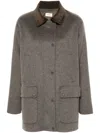 P.a.r.o.s.h Wool Coat In Brown
