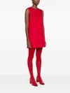 P.a.r.o.s.h Parosh Chic Sleeveless Wool Dress With Zip Closure In Red