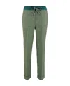 P.a.r.o.s.h Fine-check Tapered Cropped Trousers In Green