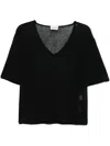 P.a.r.o.s.h Fine-knit Blouse In Black