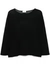 P.a.r.o.s.h Fine-knit Blouse In Black