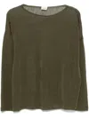 P.a.r.o.s.h Fine-knit Blouse In Green