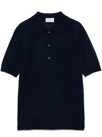 P.a.r.o.s.h Fine-knit Polo Top In Blue