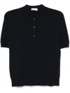 P.a.r.o.s.h Fine-knit Polo Top In Blue