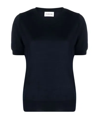 P.a.r.o.s.h Fine-knit Short-sleeves Top In Black
