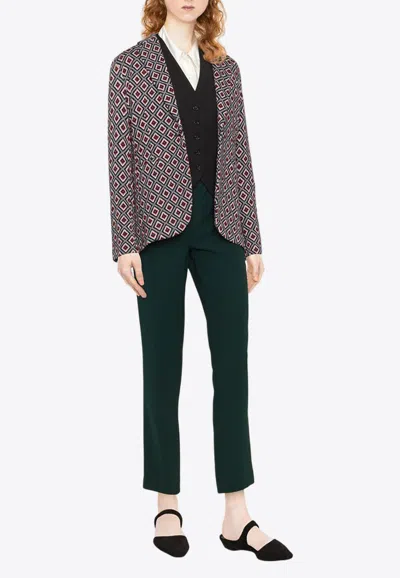 P.a.r.o.s.h Fine Knit Slim-leg Pants In Green