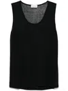 P.a.r.o.s.h Fine-knit Tank Top In Black