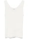 P.a.r.o.s.h . Fine-ribbed Tank Top In White