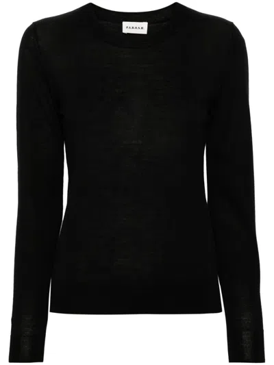 P.a.r.o.s.h Fine-knit Wool Blend Jumper In Black
