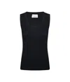 P.a.r.o.s.h Fine-ribbed Tank Top In Black