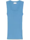 P.a.r.o.s.h Fine-ribbed Tank Top In Blue
