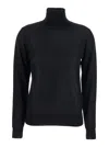 P.a.r.o.s.h Black Turtleneck Sweater In Black