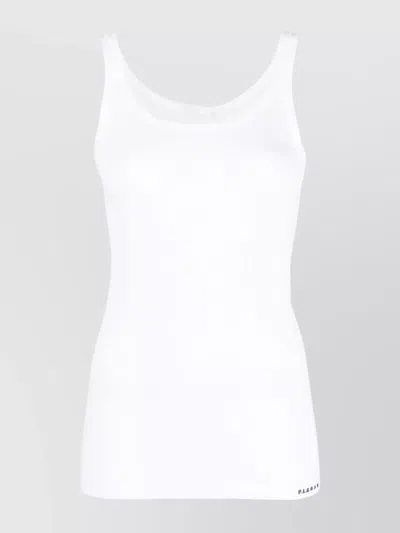 P.a.r.o.s.h Loose-fit Silk Sleeveless Top In White