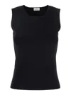 P.a.r.o.s.h Parosh Sleeveless Knitted Top With Crew Neck And Contoured Fit In Black