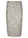 P.a.r.o.s.h Knee-length Skirt Embellished Sequins Textured Surface In Gray