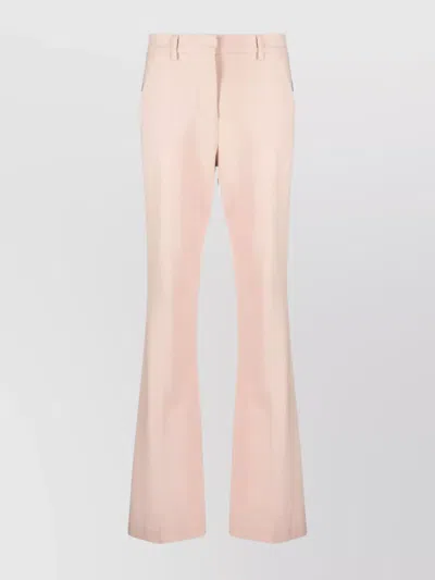 P.a.r.o.s.h Flared Trousers With Side Stripe Detail In Beige