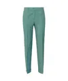 P.a.r.o.s.h Tailored Trousers With Cuffed Hem And Pockets In Green