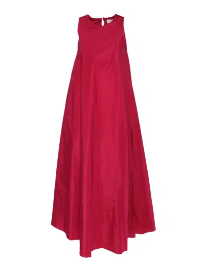 P.a.r.o.s.h Floor-length Sleeveless Dress With High Neckline In Red