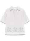 P.a.r.o.s.h Flora-embroidered Blouse In Grey