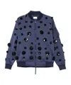 P.a.r.o.s.h P. A.r. O.s. H. Embroidered Bomber Jacket In Blue