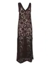 P.a.r.o.s.h Floral Lace Day Dress In Black