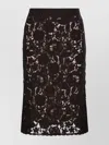 P.a.r.o.s.h Floral Lace Overlay Knee-length Skirt