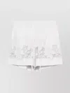 P.a.r.o.s.h Cioccolato Cotton Shorts With Embroidery Details In White