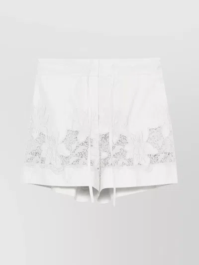 P.a.r.o.s.h Floral Lace Panel Shorts Embroidery