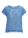 P.a.r.o.s.h Spitzenoberteil Mit Blumenmuster In Blue