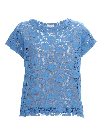P.a.r.o.s.h Spitzenoberteil Mit Blumenmuster In Blue